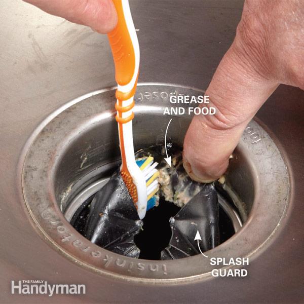 how to clean garbage disposal with toothbrush