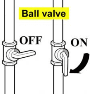 how to turn off ball valve