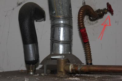 water heater shutoff valve