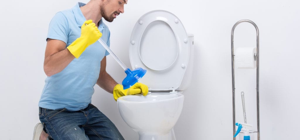 toilet drains slow when flushed