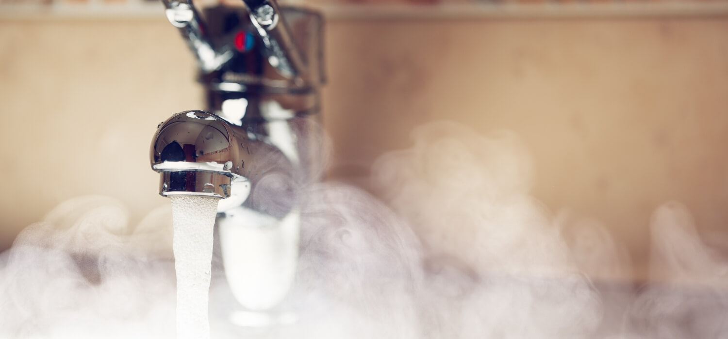 hot water in sink