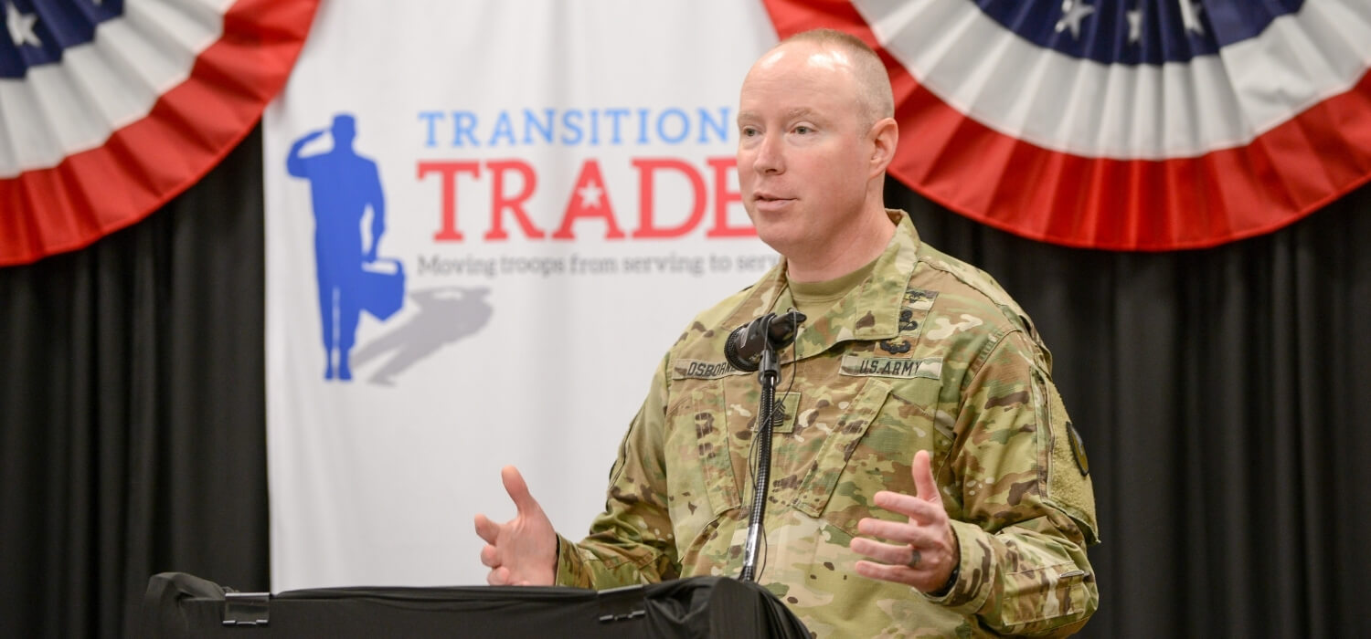 speaker at Transition to Trades Graduation