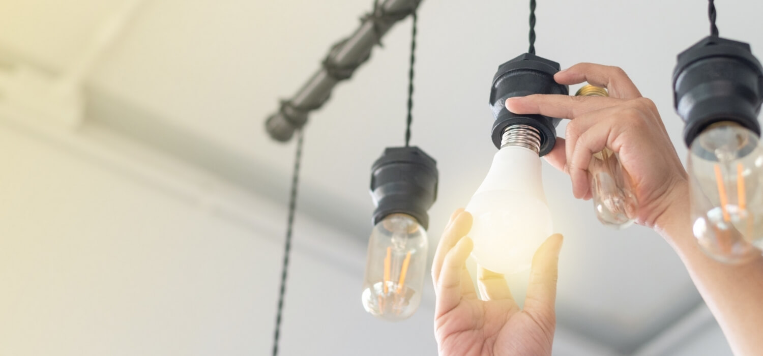 Flickering Light Hanging in Kitchen