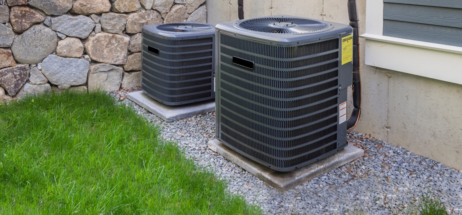 HVAC Units on Concrete Pads