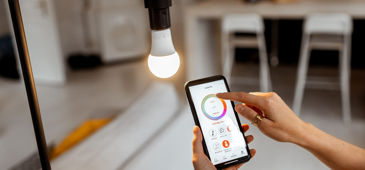 Adjusting a Smart Light Bulb with a Phone App 