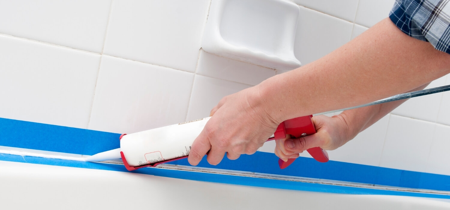 Caulking the Edge of the Bathtub