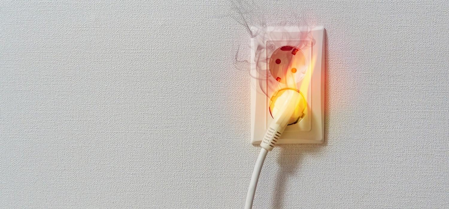 Signs of Burning Around an Electrical Outlet